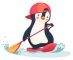Stand Up Paddle Board Sticker SUP Penguin